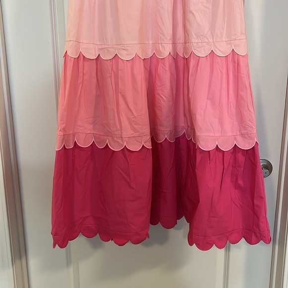 NWT English Factory Pink Multi Tier Scalloped Womens Dress Size 1X - Picture 3 of 10
